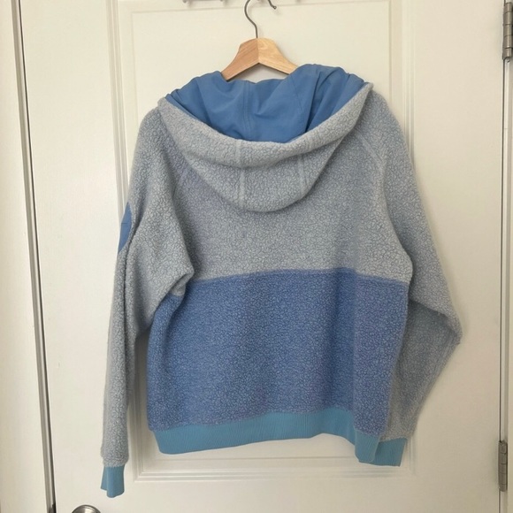 Outdoor Voices Megafleece Half Zip Pullover Hoody, Dusty Blue size large - Picture 10 of 13